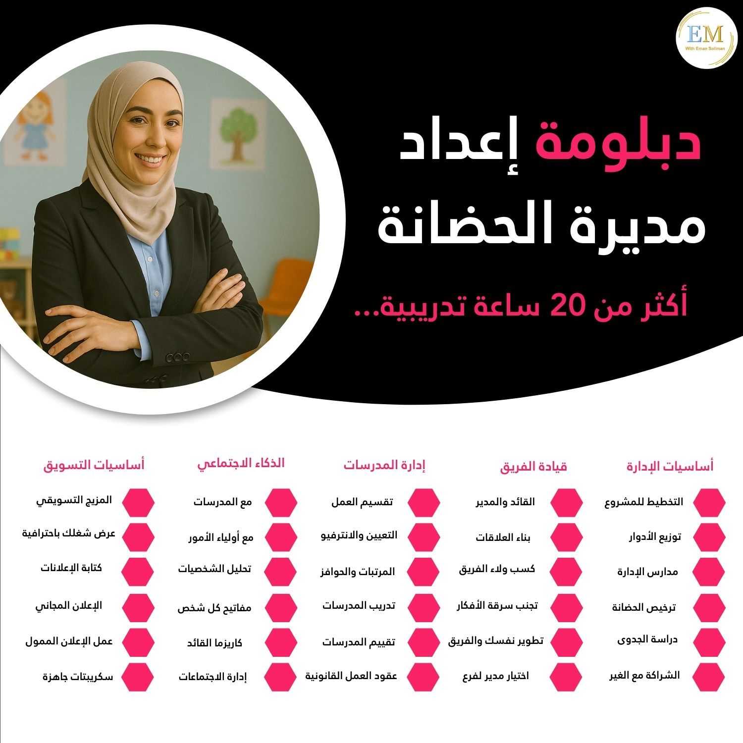 دبلومة إعداد مديرة الحضانة